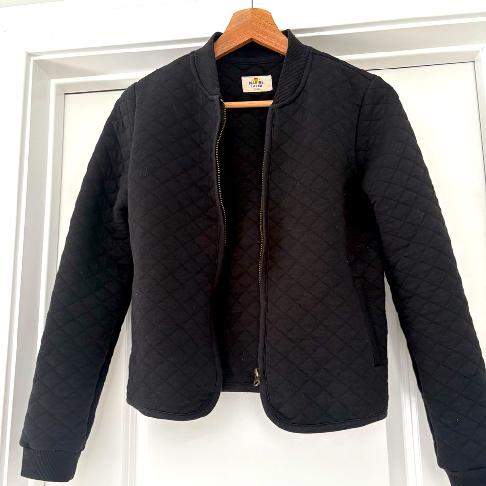 Marine Layer Quilted Zip-Up cardigan